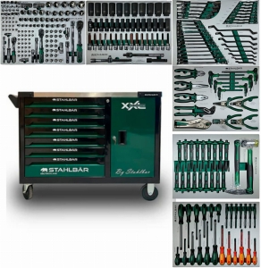 Wózek narzędziowy Wöhrstahl  Professional XXL Zielony 7/6