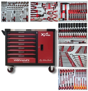 Wózek narzędziowy Wöhrstahl  Professional XXL  Czerwony